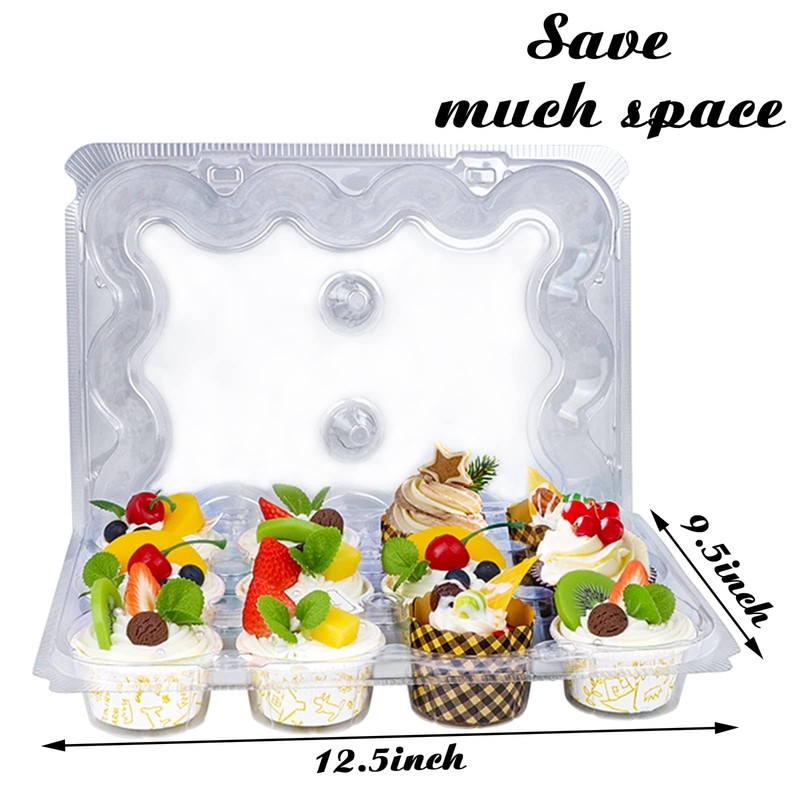 12 Counts X 15 Sets Cupcake Containers 12 Count Cupcake Boxes Plastic Cupcake Ca gallery
