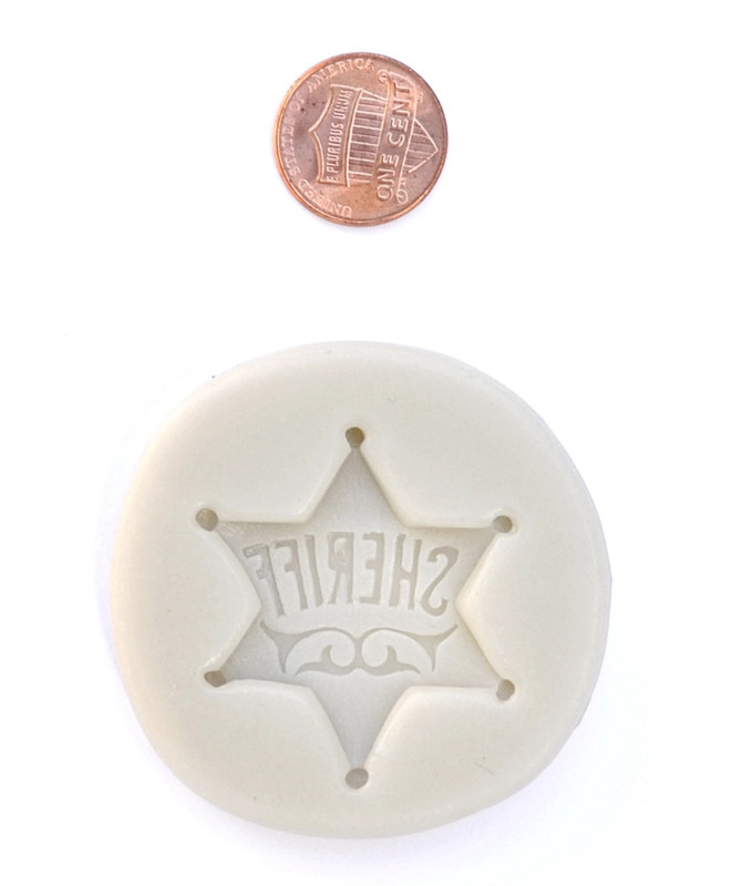 SHERIFF BADGE MOLD Fondant Mold, Resin Mold, Policeman Theme Cake Decoration