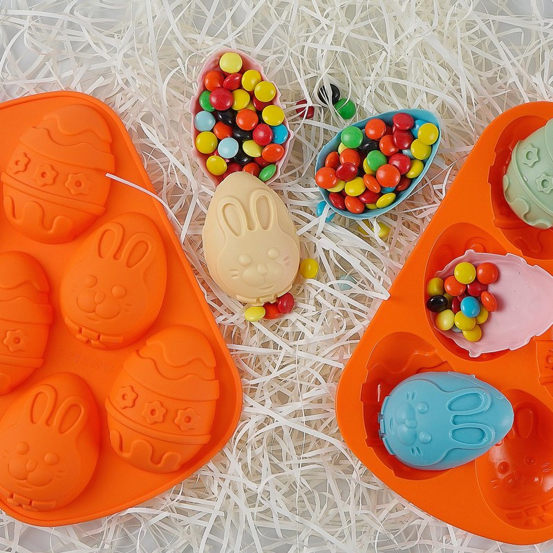 3Pcs Easter Egg Molds for Chocolate Candy, Jumbo Easter Egg Shaped Chocolate ... gallery
