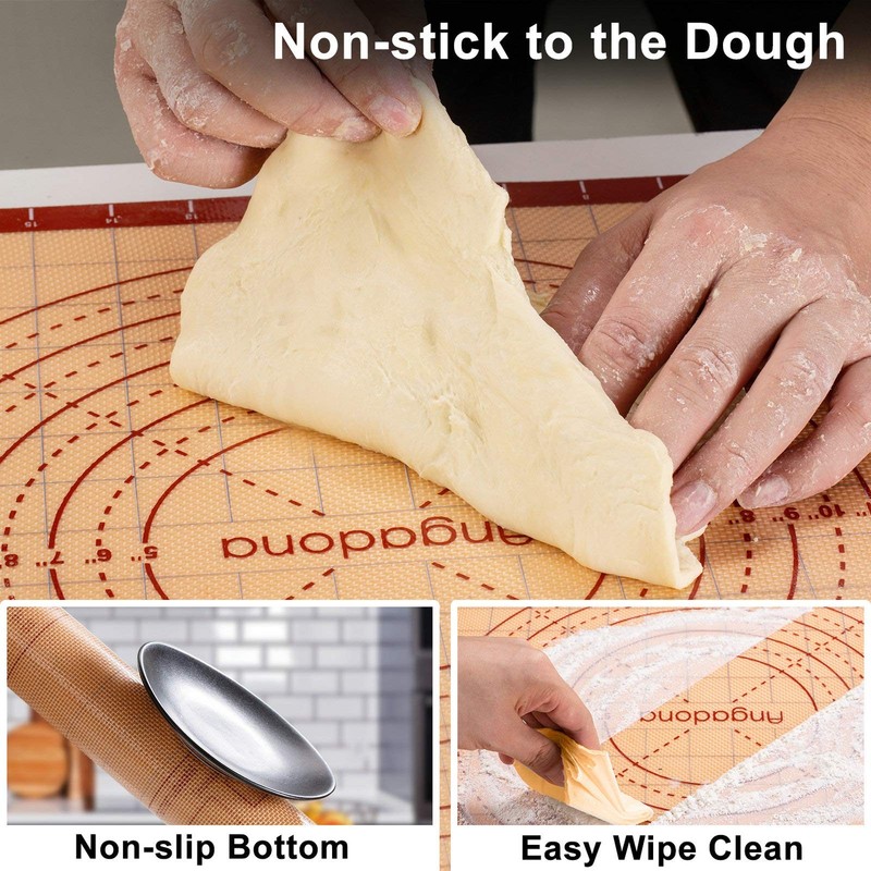 Biscuit Cutter,Pastry Cutter, Bench Scraper, Silicone Pastry Dough Baking Mat... gallery