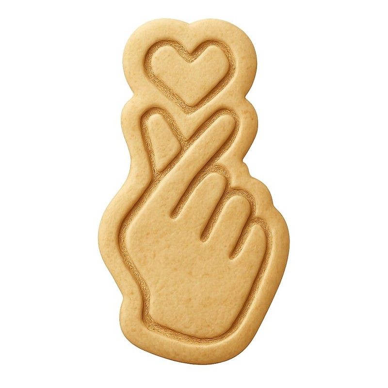 Finger Heart Hand Cookie Cutter & Stamp, Fondant & Clay - 2.2x4 gallery
