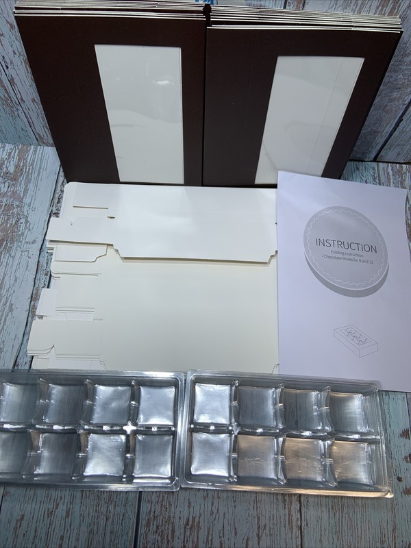20 Truffle Box, Chocolate Box Packaging, Candy Boxes with 8-Piece Plastics Tray gallery