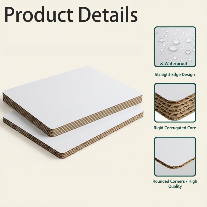 QMNWJMR 8PCS Rectangle Cake Boards,13.75 x 9.75 Inch White Greaseproof Cardbo... gallery