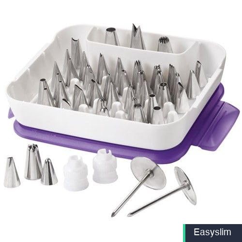 Cake Decorating Piping Tips Set 55-Piece Stainless Steel Carrying Case gallery