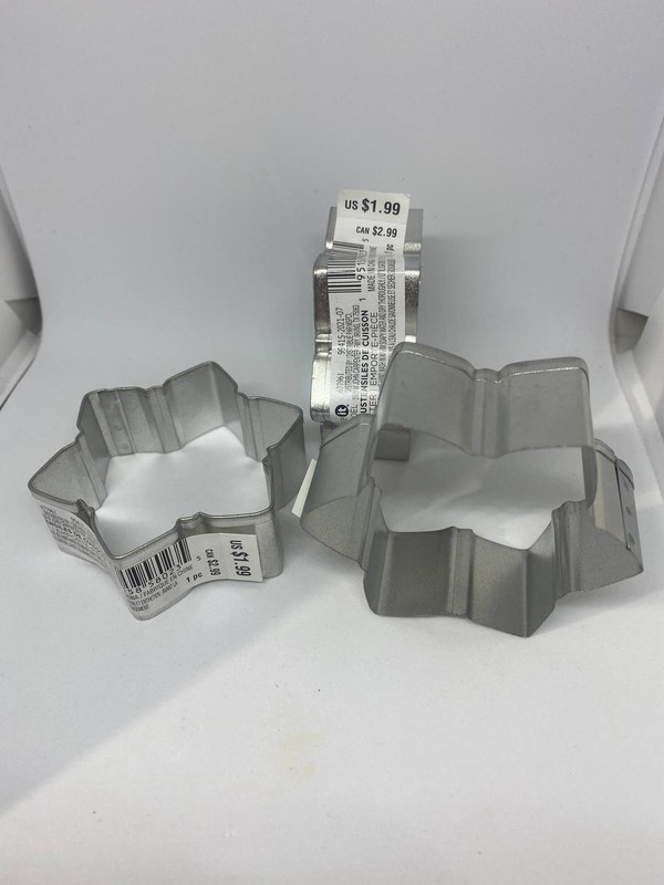 3 PC .3D Stainless Steel Christmas Cookie Cutter Mold Snowflake Biscuit Fondant