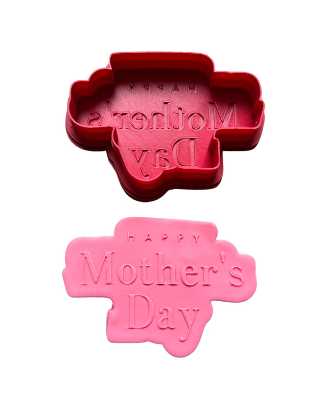 Happy mother’s Day cookie cutter debosser heart