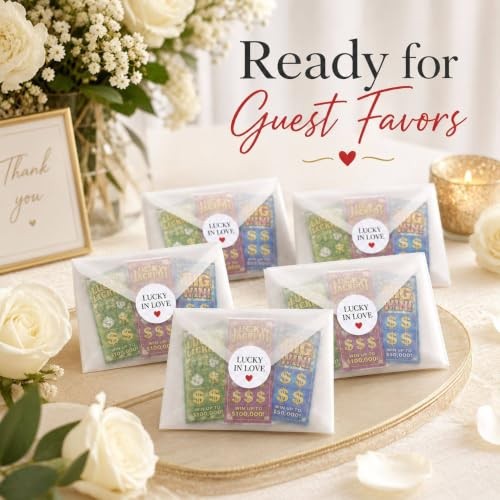 Lucky in Love Favor Stickers: 120 Wedding Envelope Seals - Matte Paper gallery