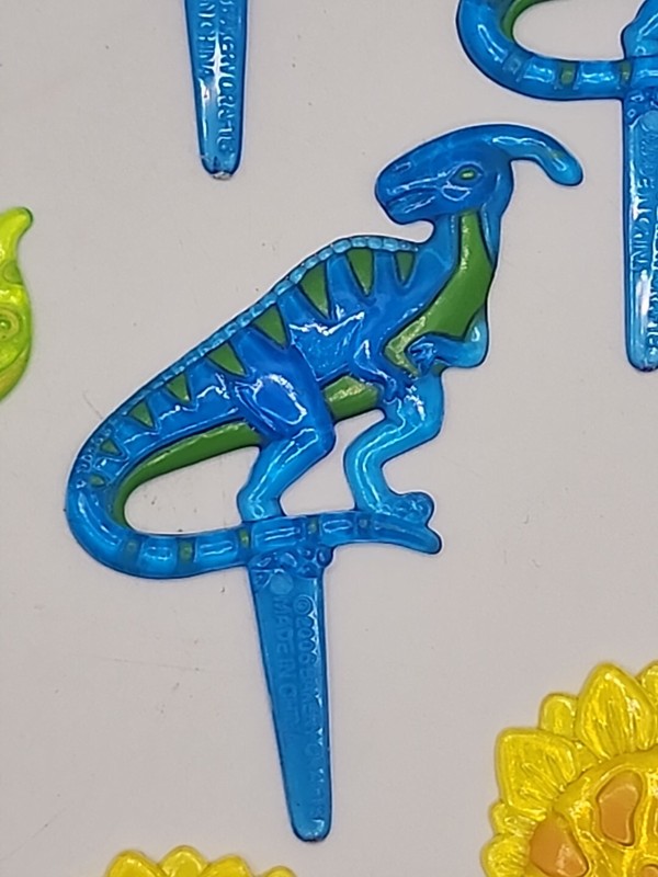 Bakery Crafts Plastic Cupcake Favors Toppers New Lot of 13 "Dinosaur Picks" #3 gallery