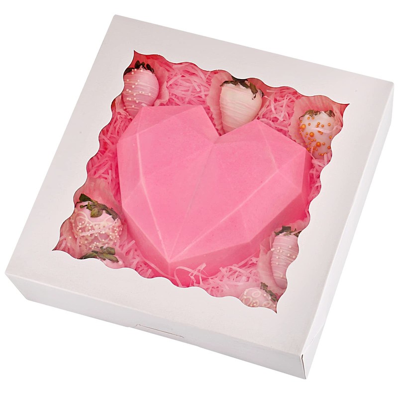 20-Pack Pie Boxes 10″ x 10″ x 2.5″ Cookie Boxes Bakery Boxes with Window for …