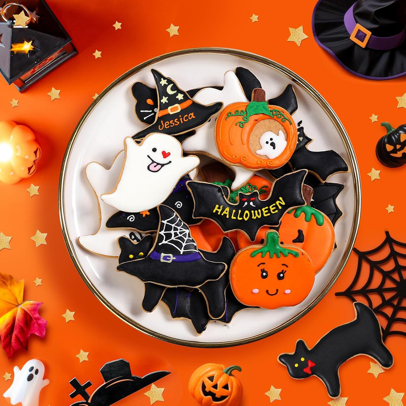 Halloween Cookie Cutters Set - 15 Pcs Stainless Steel Holiday Cookie Cutter with gallery