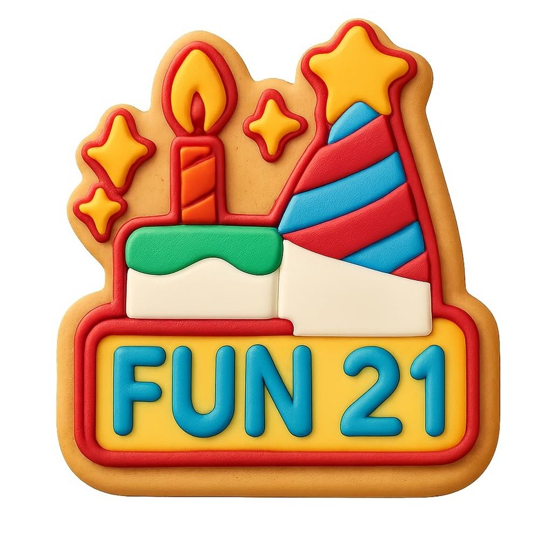 Festive 21 Cookie Cutter & Stamp, Fondant & Clay - 3.6x4" gallery