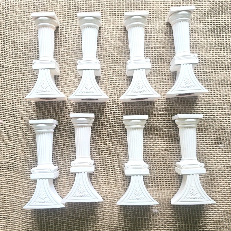 8 Vintage 1970s Wilton Rare Roman Arched Pillars Wedding Cake Columns 4.5″