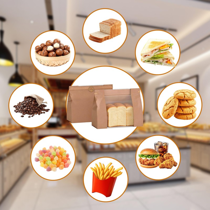 Bread Bags with Window – 100 Pcs Sourdough Homemade Bread Bags, 10.24×4.33×10... gallery