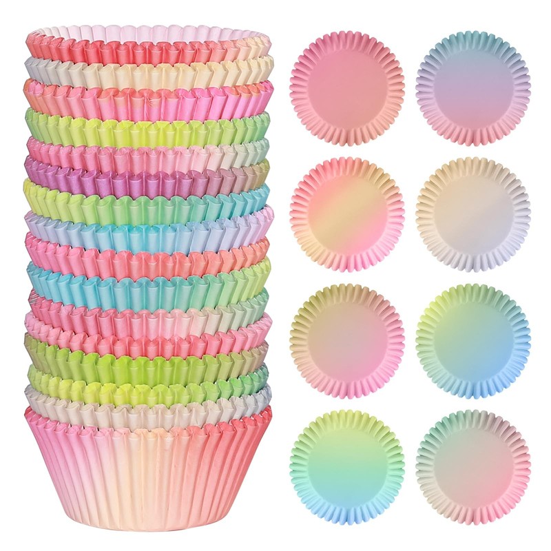Standard Cupcake Liners 400 Count Colorful Paper Baking Cups Disposable Cupca…