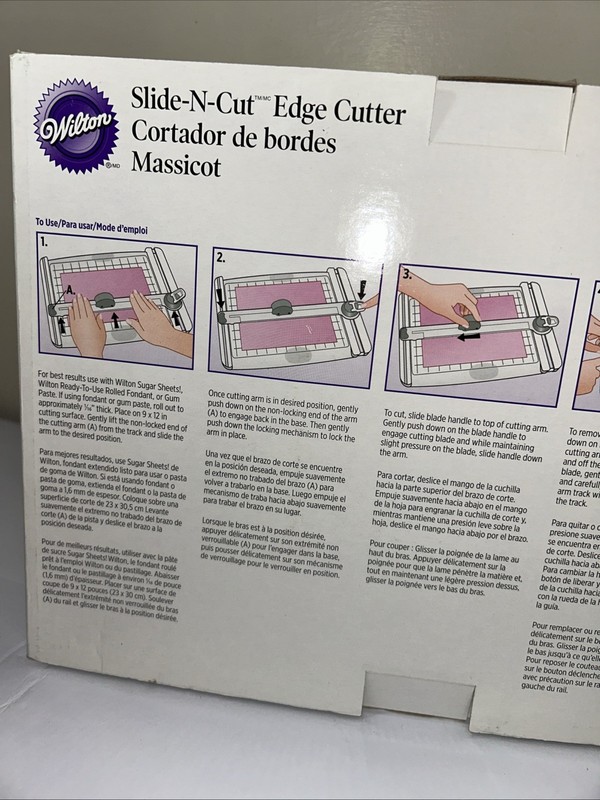 Wilton Slide-N-Cut Edge Cutter Icing Sheets Cutter New 9A gallery