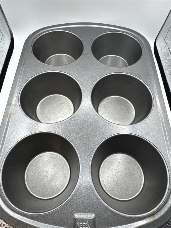 Good Cook Nonstick Jumbo Texas Muffin Pan, 6-cup, Gray Baking