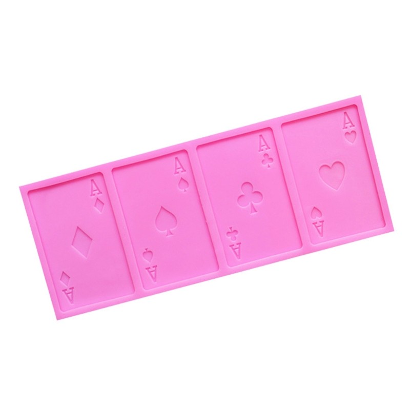 Cookie Cake Silicone Mold Playing Cards Chocolate Fondant DIY Mould gallery