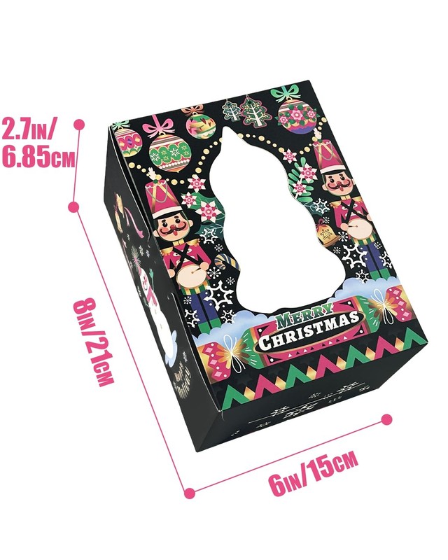 24 Pack Christmas Cookie Boxes With Window 6x8x2.7 Inch Bakery Pastry Box gallery