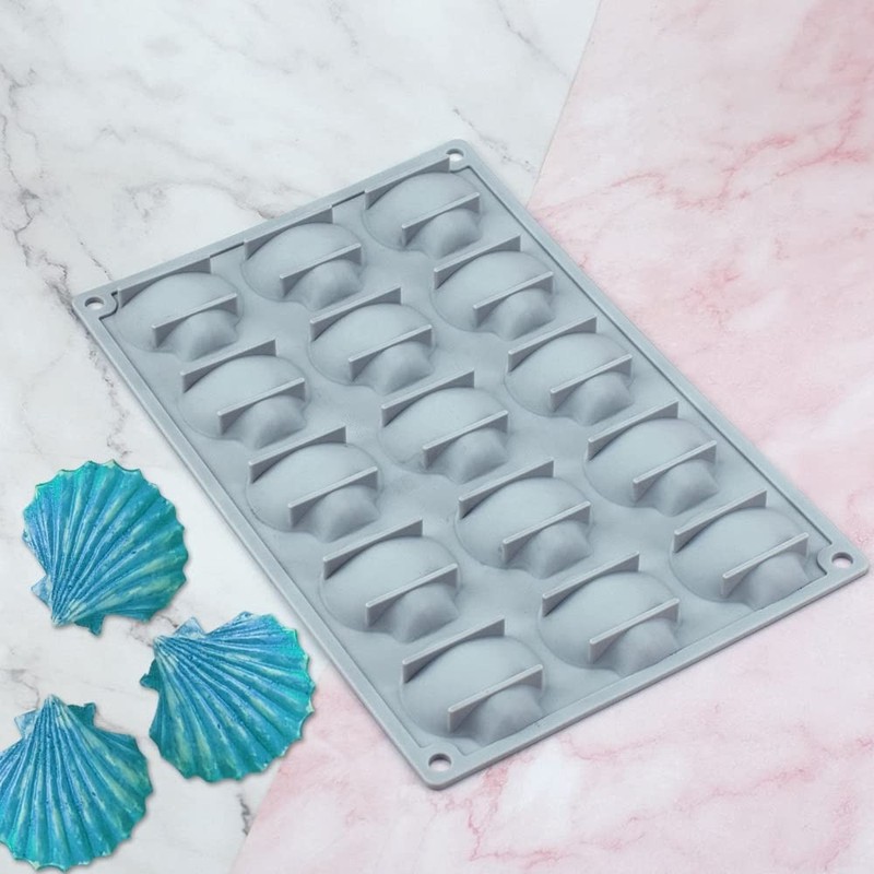 Silicone Sea Shell Mold Baking Mould Ice Cube Tray Shell Shape Silicone Mold ... gallery