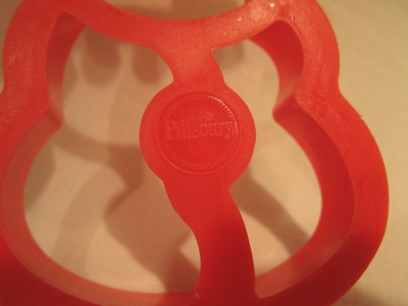 Vintage Red Plastic Pillsbury Snowman Shaped Cookie Cutter gallery