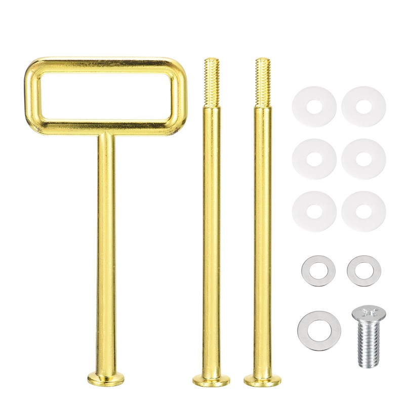 2 Set 3-Tier Cupcake Stand Hardware Fittings for Cake Stand Square Gold
