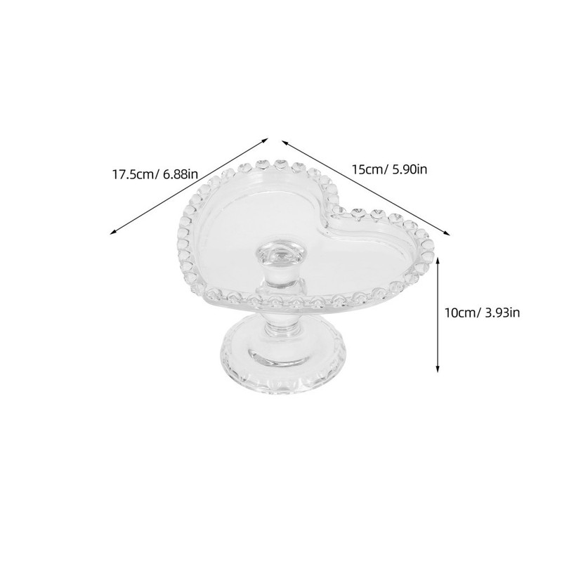 Glass Tall Fruit Bowl Beaded Cake Stand Dessert Centerpiece Tray gallery