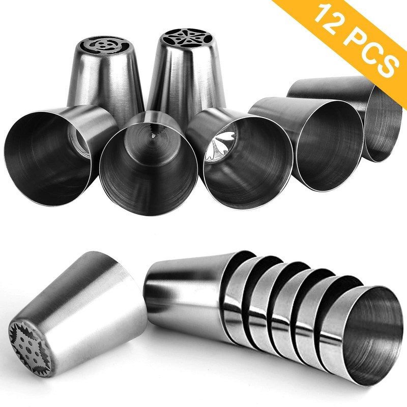 10 Pcs Russian Piping Nozzle Tips Set Cake Decoration for Cupcake Muffins gallery
