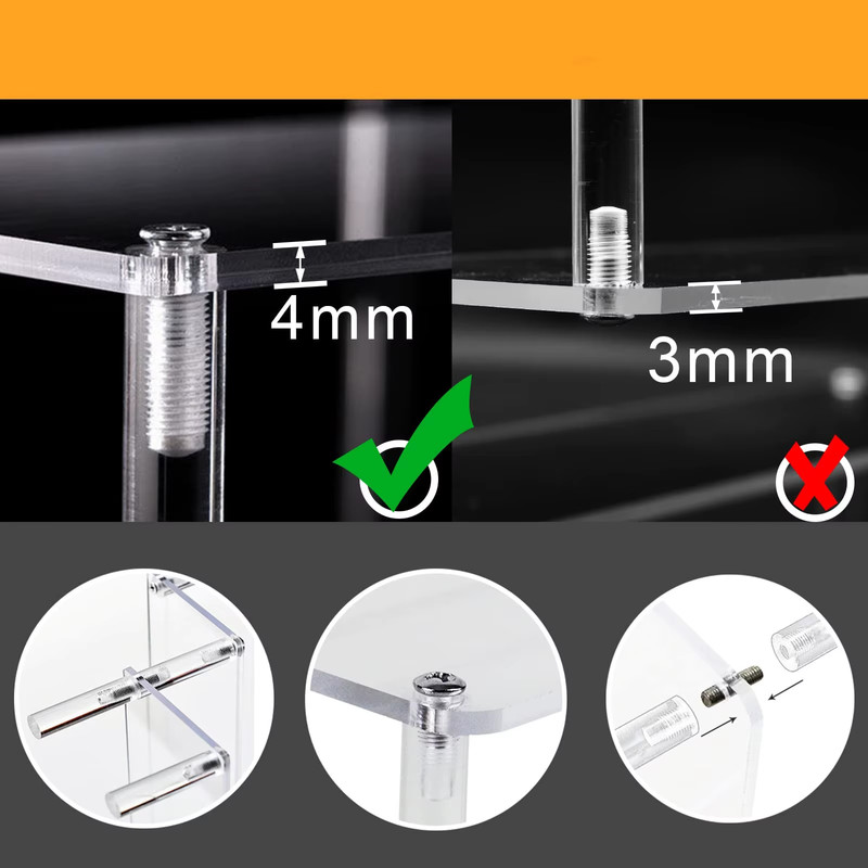 Clear Acrylic Display Stand for Anime Figures Cupcake Shelf Organizer Desserts H gallery