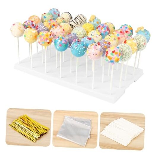 Cake Pop Display Stand Holder – 35 Holes Large Capacity Lollipop Holder White
