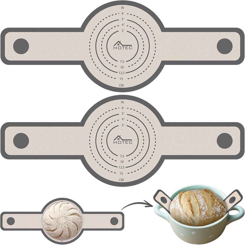 Silicone Bread Sling for Dutch Oven – 2 Pack Non-Stick Baking Mat with Long