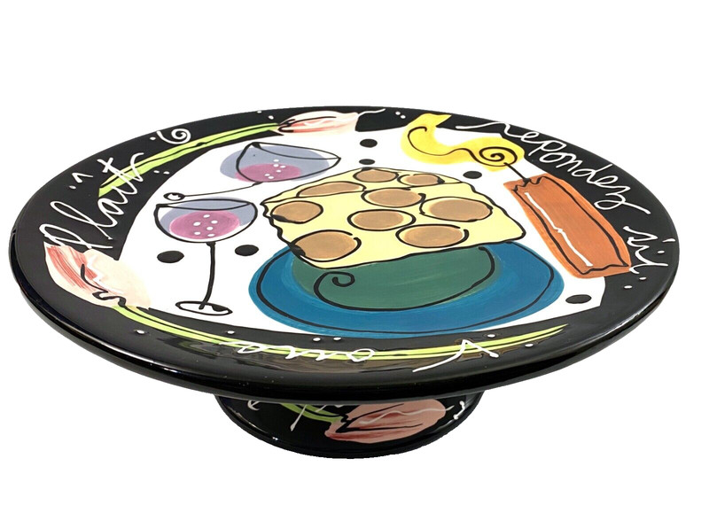 With Love Joanne Delomba Lotus Cake Dessert 13” Footed Plate Stand gallery