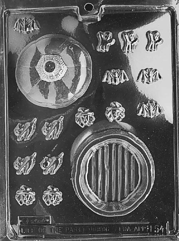 H054 Large Pumpkin Pour Box Halloween Chocolate Candy Mold
