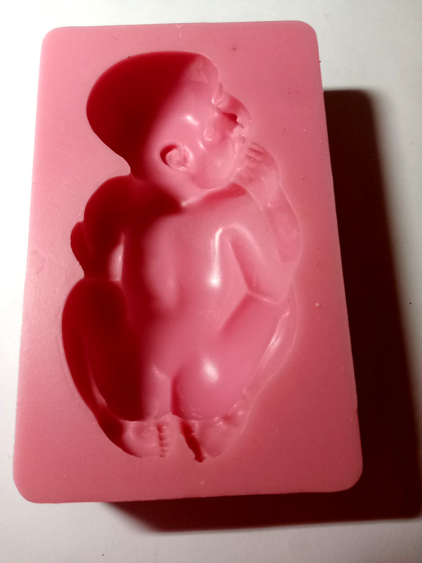 Four NEW Pink Silicone Baby Shower Chocolate/ Fondant Molds gallery