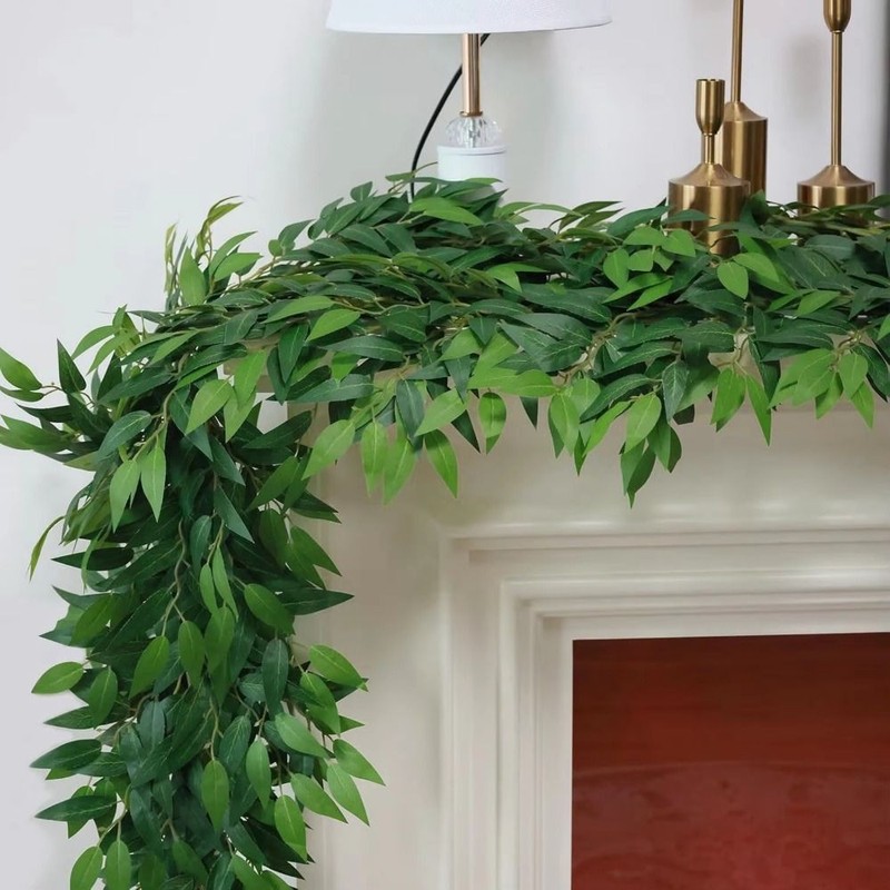 Artificial Foliage Silk Willow Greenery Garlands Garden Decoration gallery