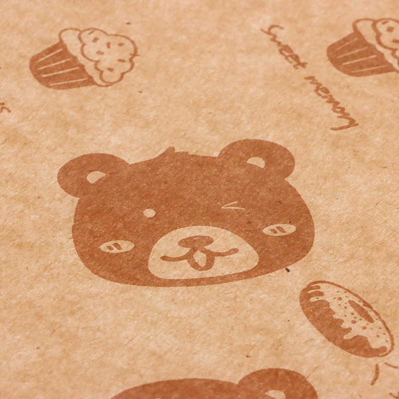 100PC Sandwich Packaging Paper Food Grade Without BisphenolA Oil Resistant Paper gallery