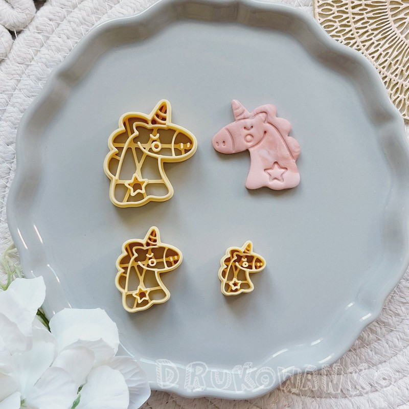 Unicorn Horse Magical Fantasy Animal Polymer Clay Cutter For Earring Jewelry