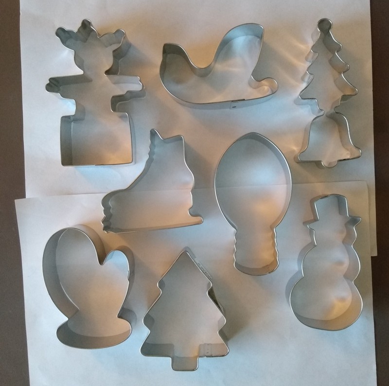 Mitten, Ice Skate, Light Bulb, Tree, Snowman Christmas Cookie Cutter 8 pc Set gallery