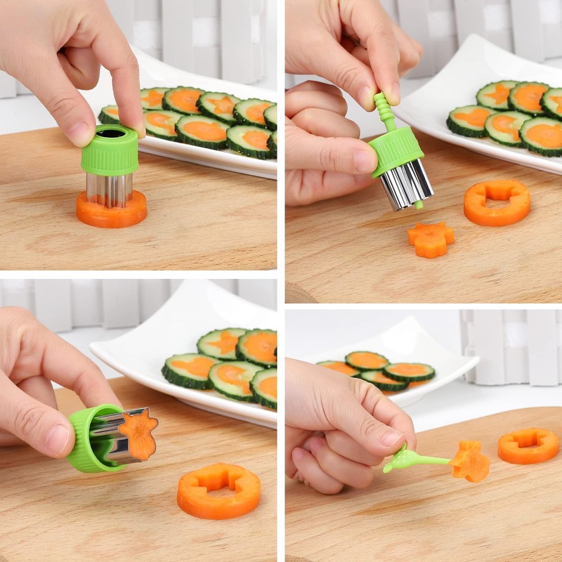 35 Pack Cookie Cutters Vegetable Fruit Cutter Shapes Stamps Mold Mini Cookie ... gallery