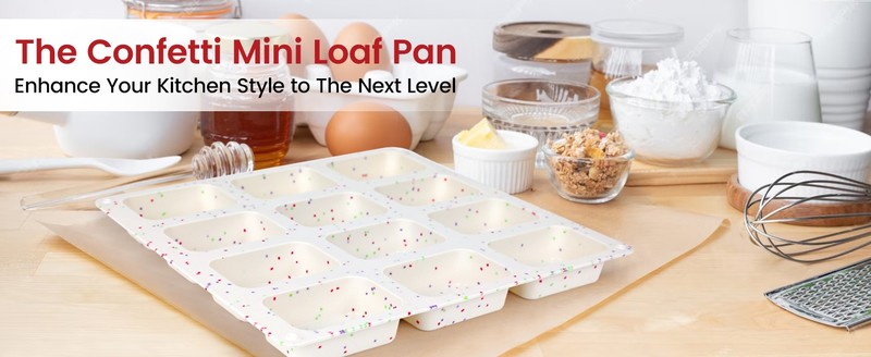 Mini Loaf Pan, Silicone Mini Bread Loaf Pans 12 Cups for Baking Bread, Brownie, gallery