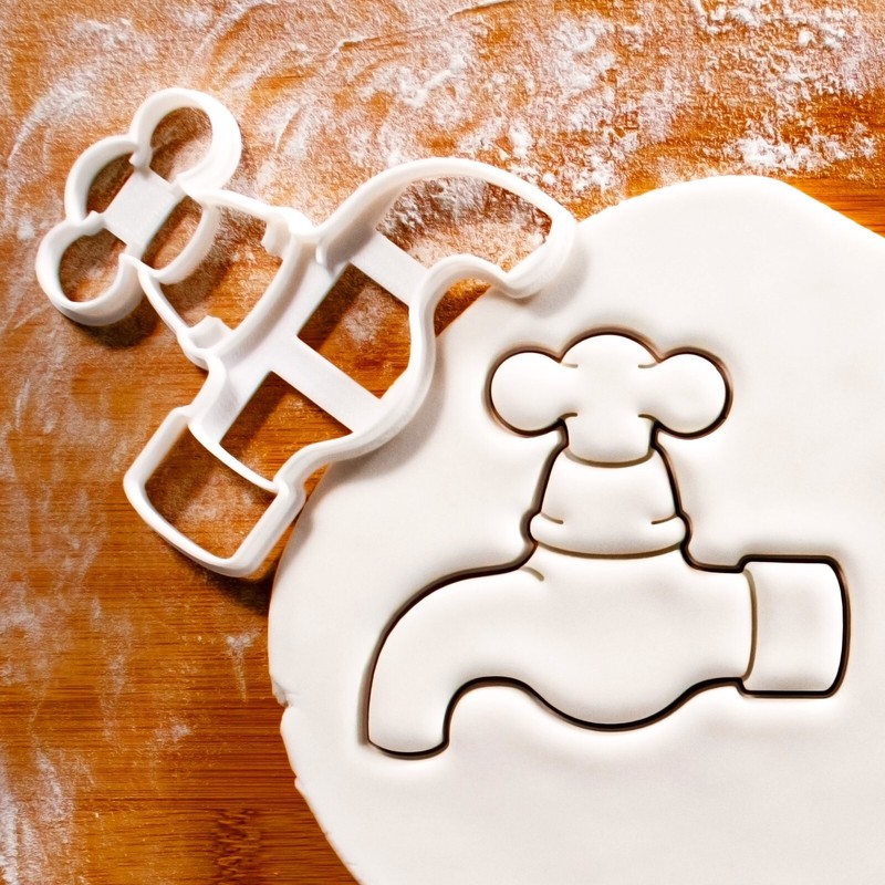 Faucet Water Tap Cookie Cutter – plumber tradesperson diy technician father gift