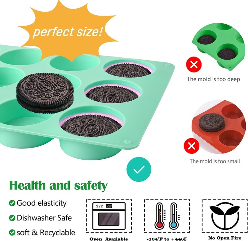 Silicone Cookie Molds 2 Pack 12 Cavities for Chocolate Candies Mini Cakes gallery