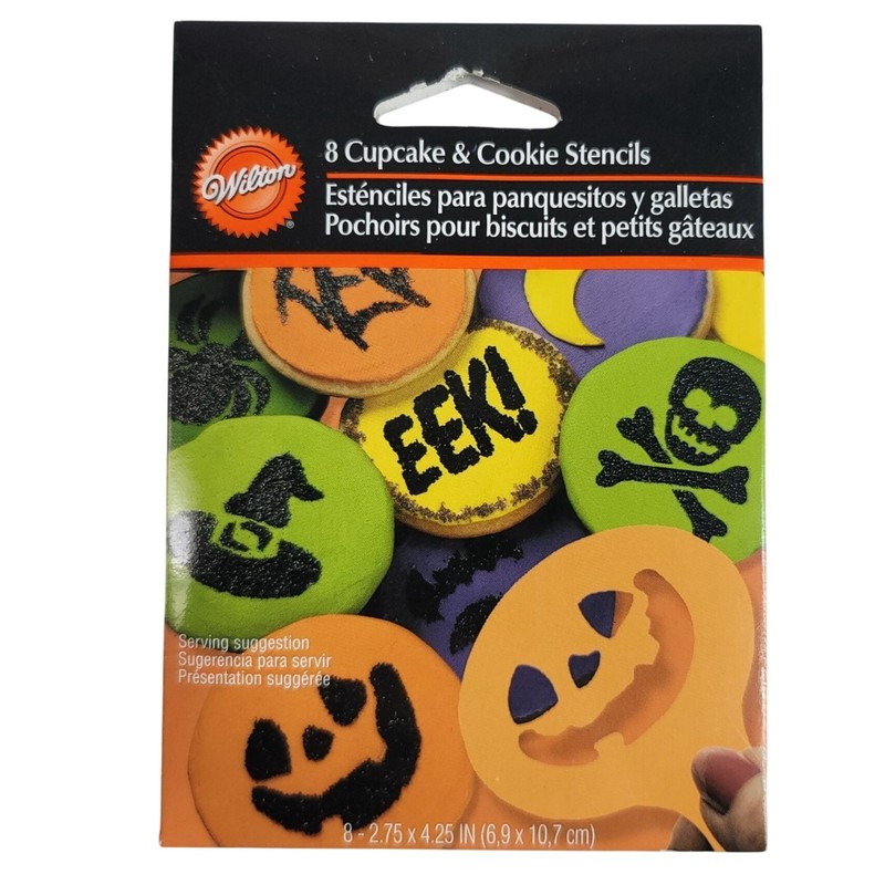 Wilton Cupcake & Cookie Stencils Topper Lot Of 3 Thanksgiving Halloween Fall NEW gallery