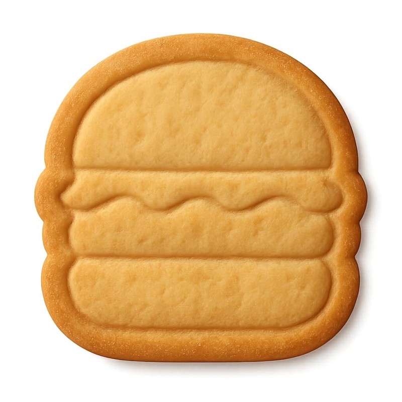 Veggie Burger Cookie Cutter & Stamp, Fondant & Clay – 4×4