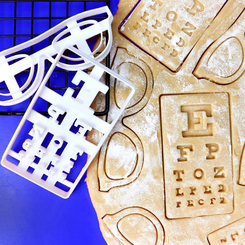 Eyeglasses & Snellen Chart Cookie Cutters - visual acuity optician optometrist gallery