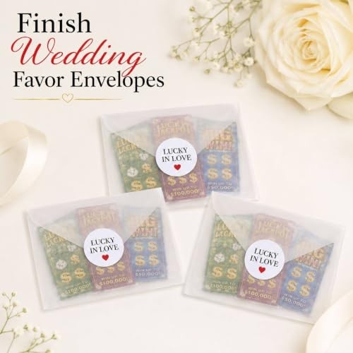 Lucky in Love Favor Stickers: 120 Wedding Envelope Seals - Matte Paper gallery