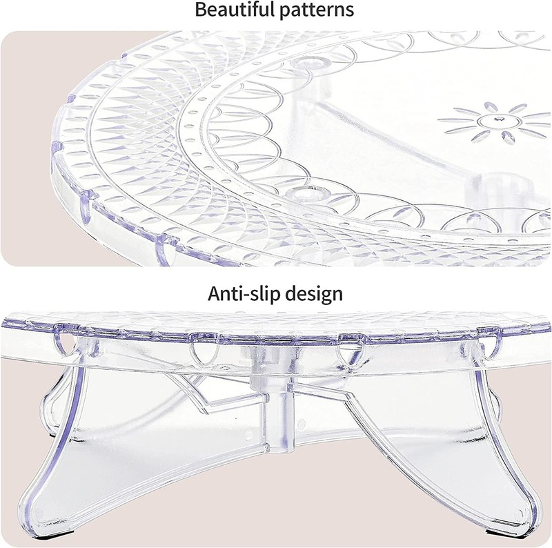 Lightweight 12-Inch Cake Plate with Non-Slip Base for Events - Holds Up to 8 lbs gallery