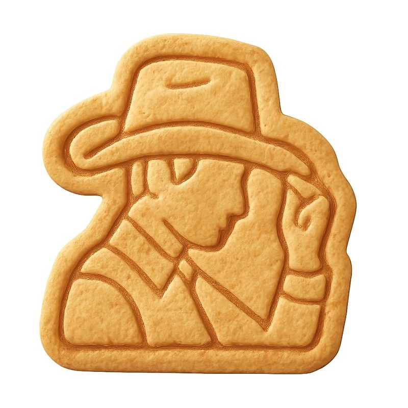 Cowboy Hat Tip Cookie Cutter & Stamp, Fondant & Clay – 3.7×4″
