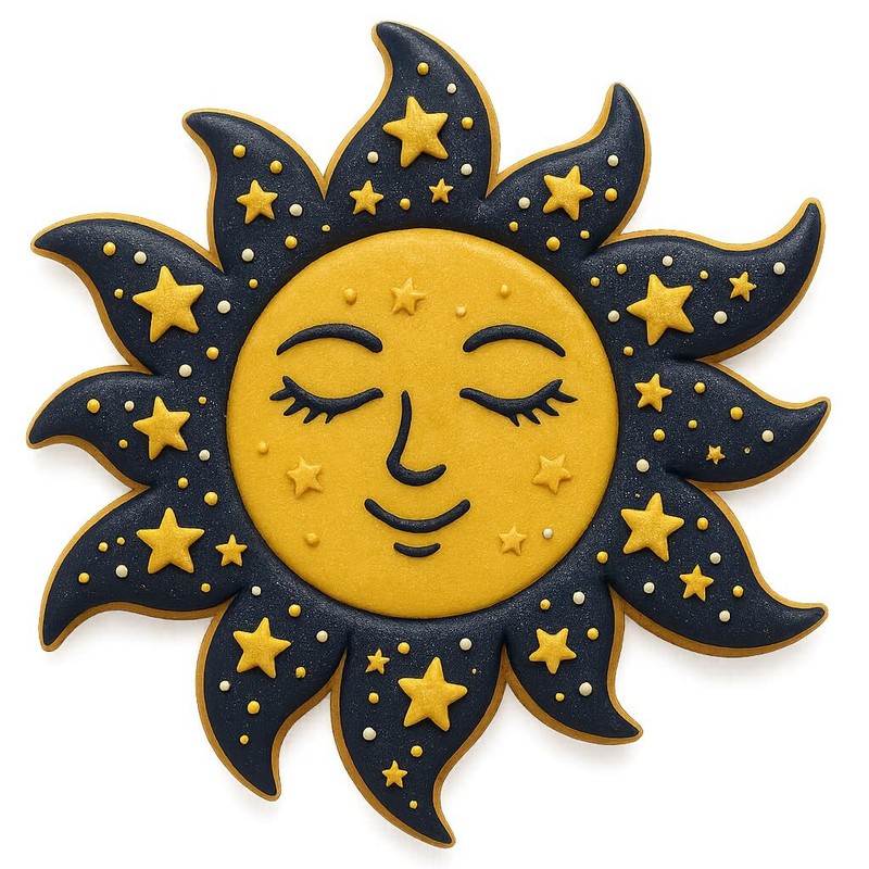 Mighty Gadget Celestial Sun Cookie Cutter & Stamp Set - 4x3.95 Inches gallery