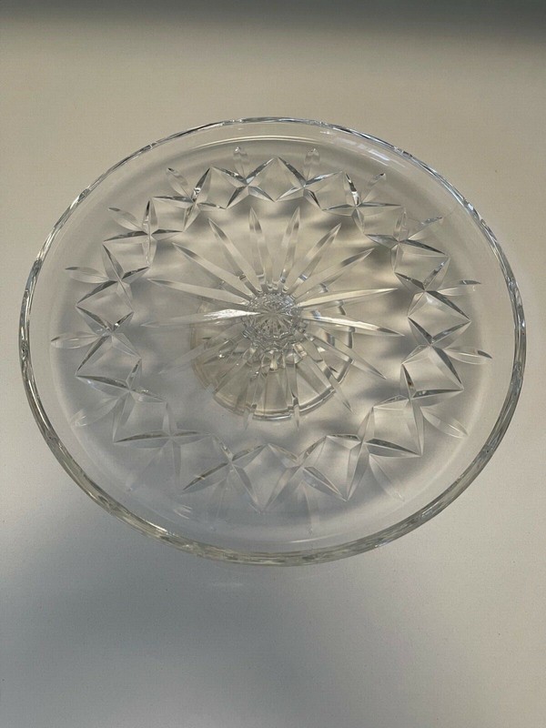 CAKE STAND, SERVE WARE, WATERFORD CRYSTAL, CANNABIS FOOTED PLATE, 10"  gallery