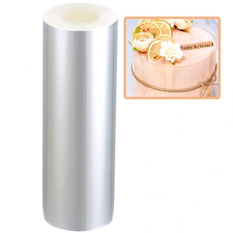 8x394inch Acetate Cake Collar Transparent Rolls for Baking Decorating